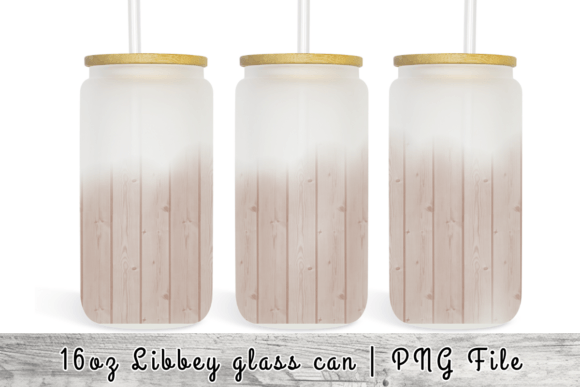 16oz Color Ombre Rustic Glass Tumbler Graphic Template