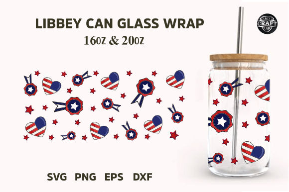4th of July Can Glass Tumbler Wrap Graphics Review