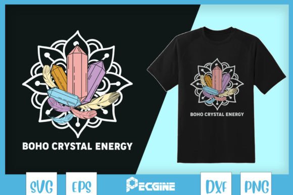 Boho Crystal Energy Graphics for Crafts