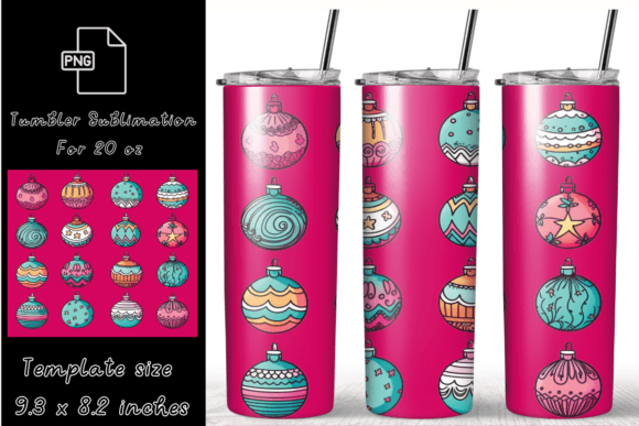 Christmas Balls 20 Oz Tumbler Wrap Graphics Review