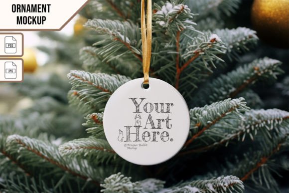 Christmas Ornament JPG PSD Smartmockup: Graphics for Christmas Amp