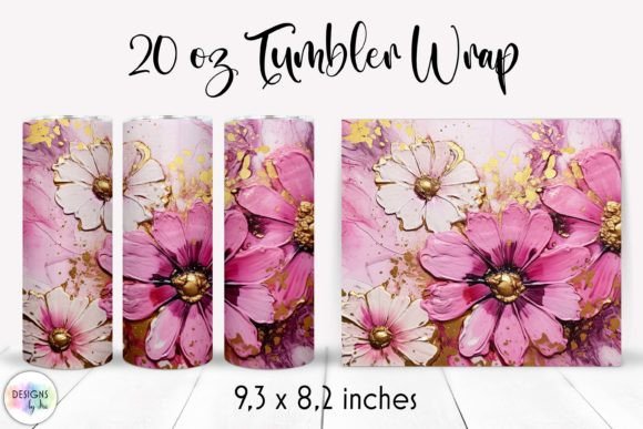 Elegant Pink Flowers 20oz Tumbler Wrap Graphics Review