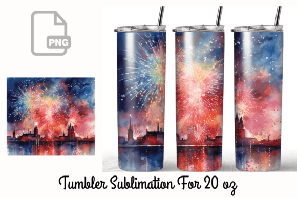 Fireworks 20 Oz Tumbler Wrap