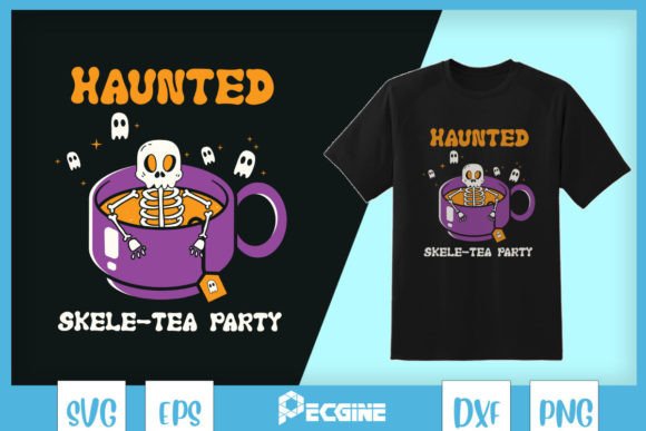 Haunted Skele-Tea Party Graphics for Crafts