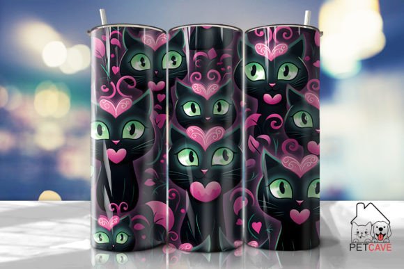 Kawaii Cats Seamless Background - Pink a Graphics