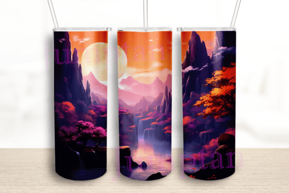 Mountains Waterfal Tumbler Wrap: Graphics & Crafts Review