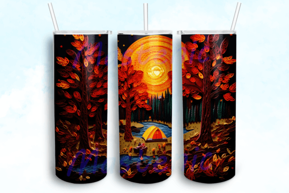 Paper Quilling Floral Field Tumbler: Crafts & Graphics