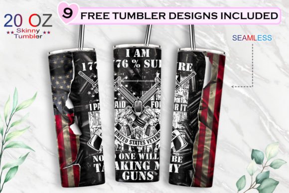Patriotic Flag 20oz Skinny Tumbler Graphics Review