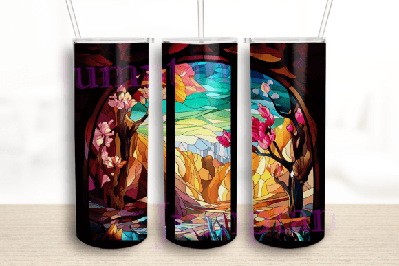 Stained Glass Antelope Canyon Tumbler: Graphics for Crafts Brands