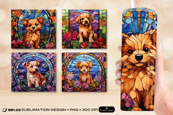 Stained Glass Puppy Tumbler Wrap: Graphics & Crafts Review